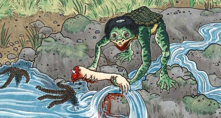 El Kappa una criatura los ríos y lagos japoneses